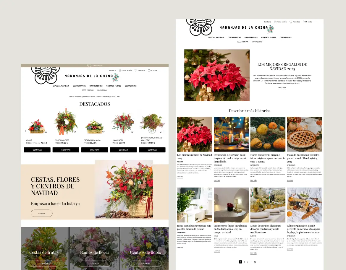 Desarrollo web WordPress para la tienda online de Naranjas de la China