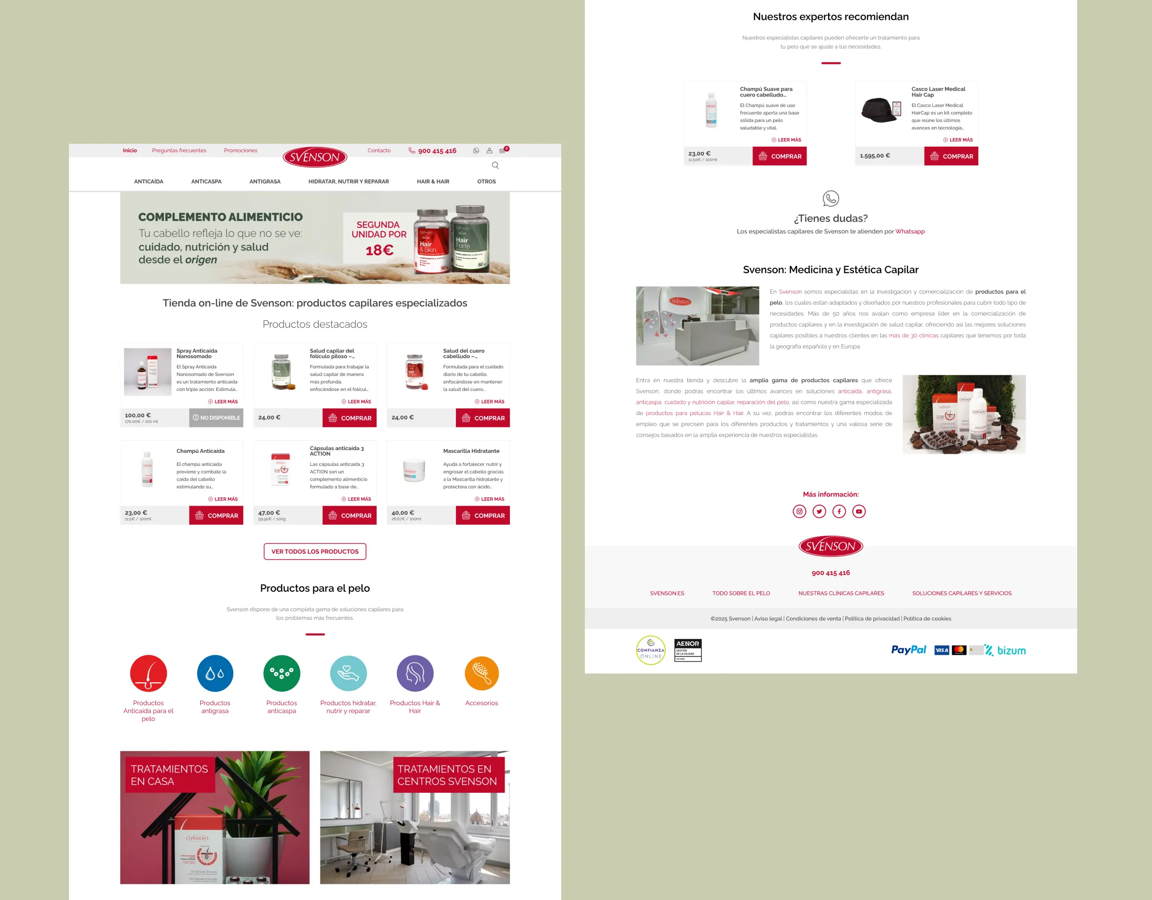 Desarrollo web WordPress para la tienda online de Svenson